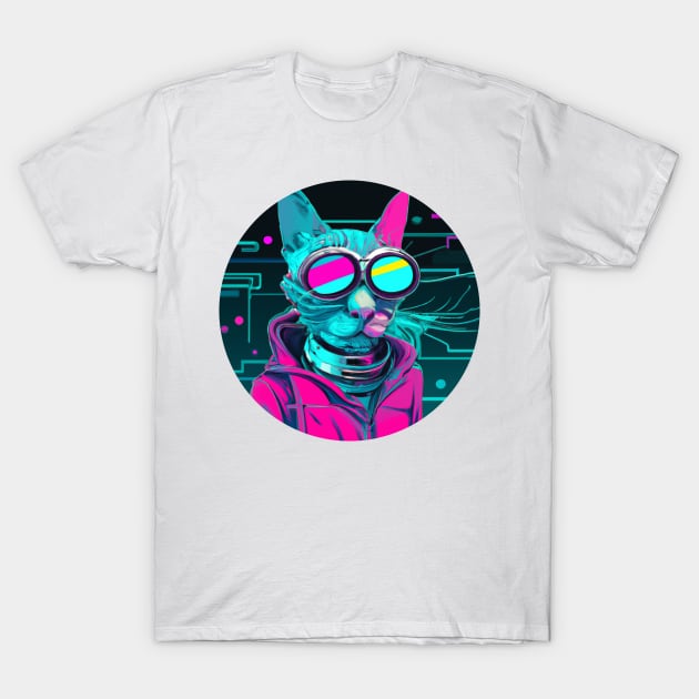 Cyberpunk Cat T-Shirt by Perryfranken